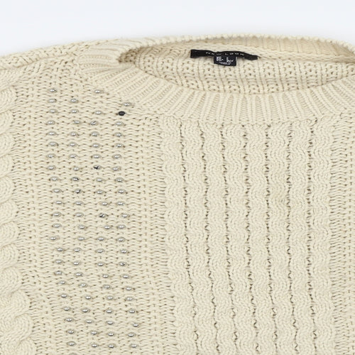 New Look Womens White   Pullover Jumper Size 12