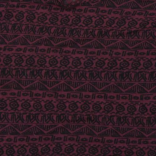 Atmosphere Womens Purple Geometric  Basic T-Shirt Size 10
