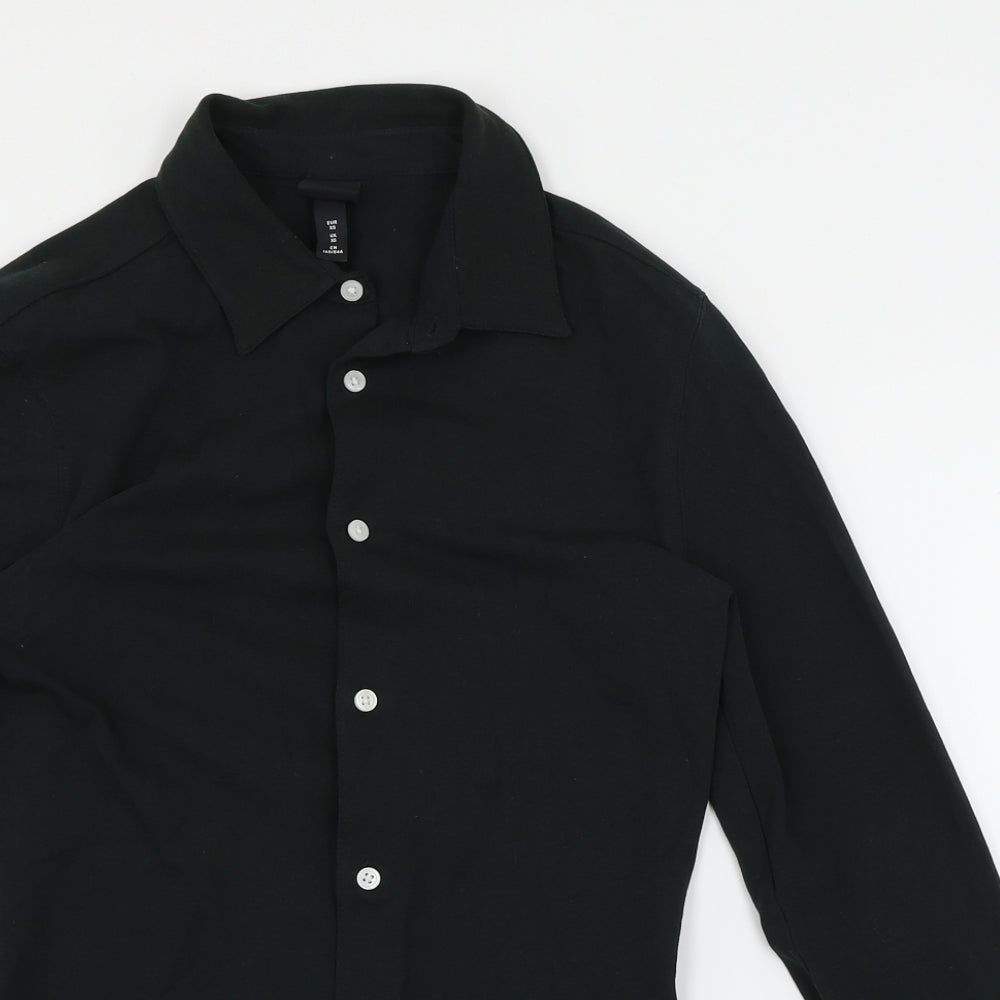 H&M  Mens Green    Button-Up Size XS