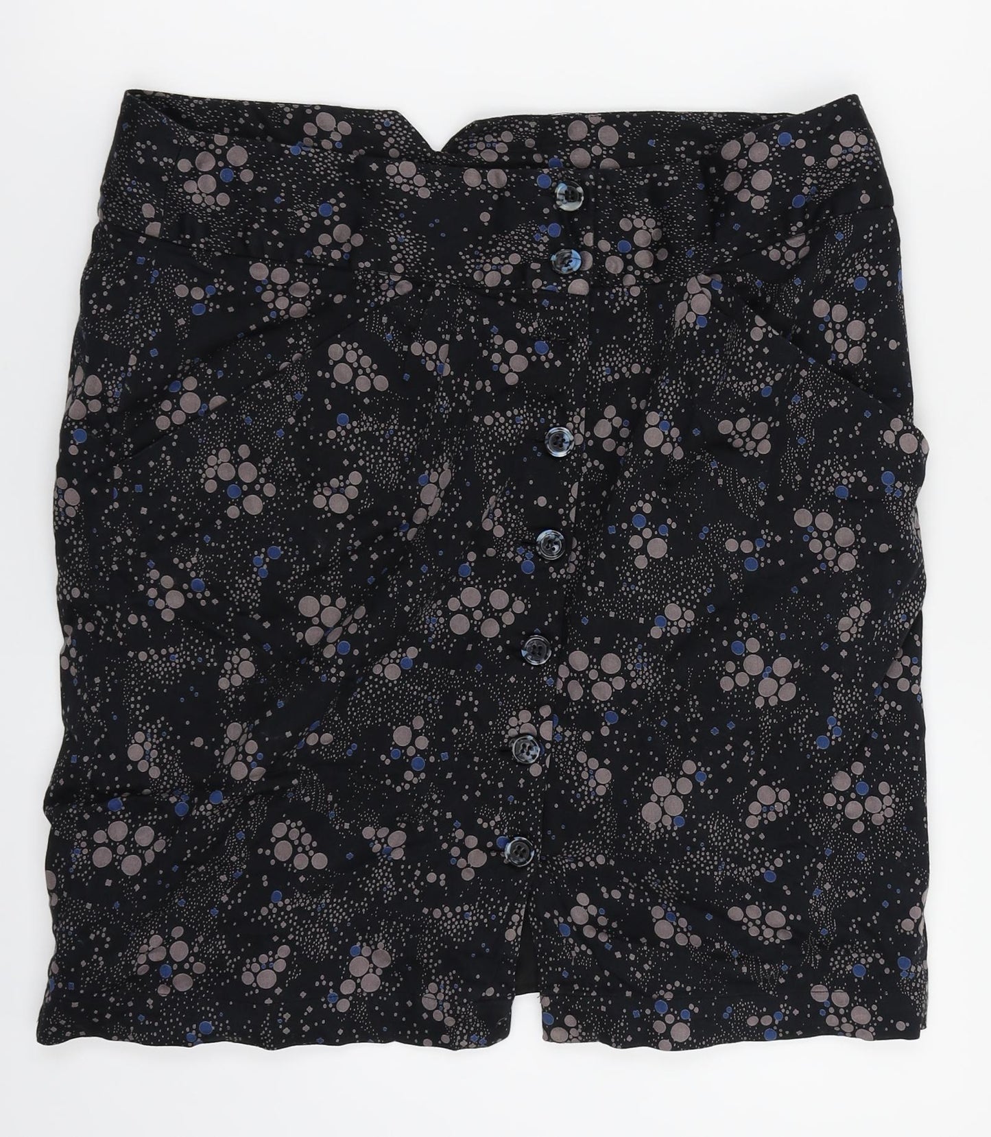 VERO MODA Womens Black Geometric  Skort Skirt Size 16