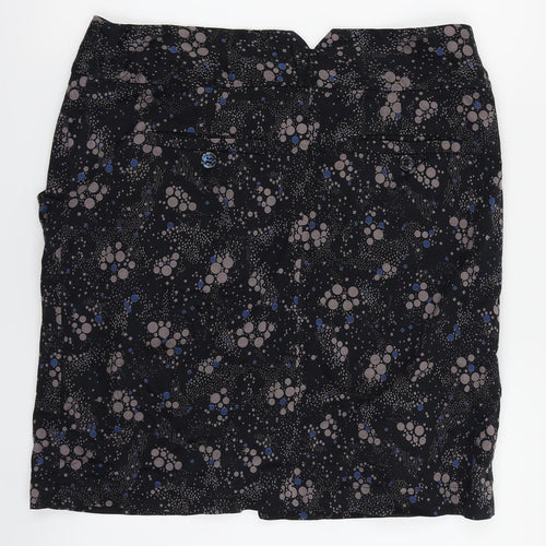 VERO MODA Womens Black Geometric  Skort Skirt Size 16