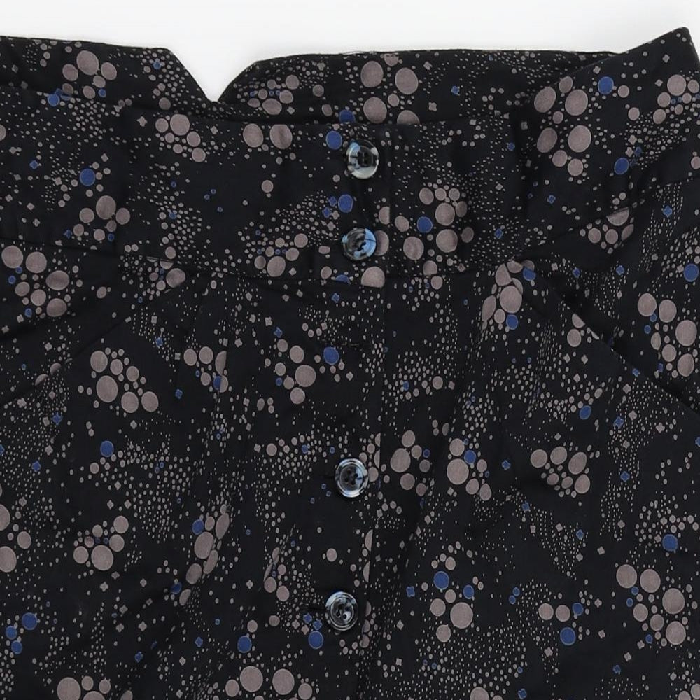 VERO MODA Womens Black Geometric  Skort Skirt Size 16