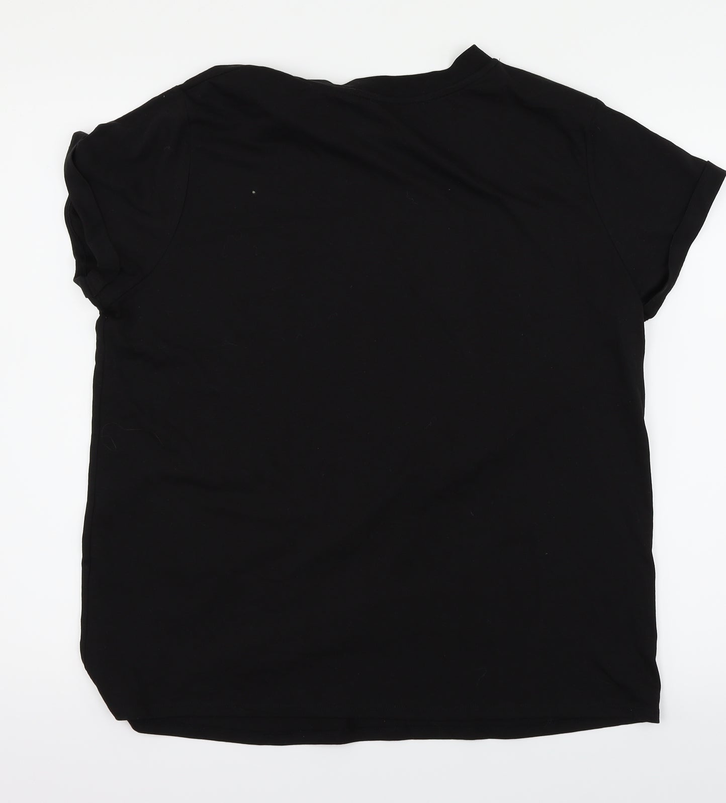 George Womens Black   Basic T-Shirt Size 16