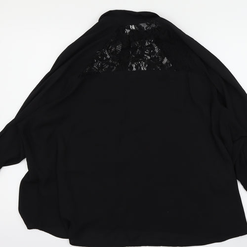 H&M Womens Black   Basic Button-Up Size 10