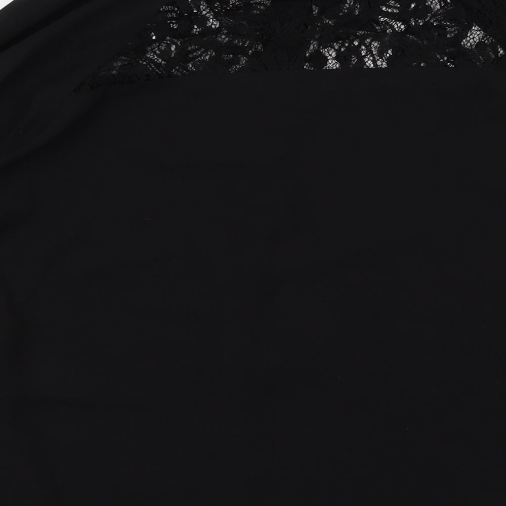 H&M Womens Black   Basic Button-Up Size 10