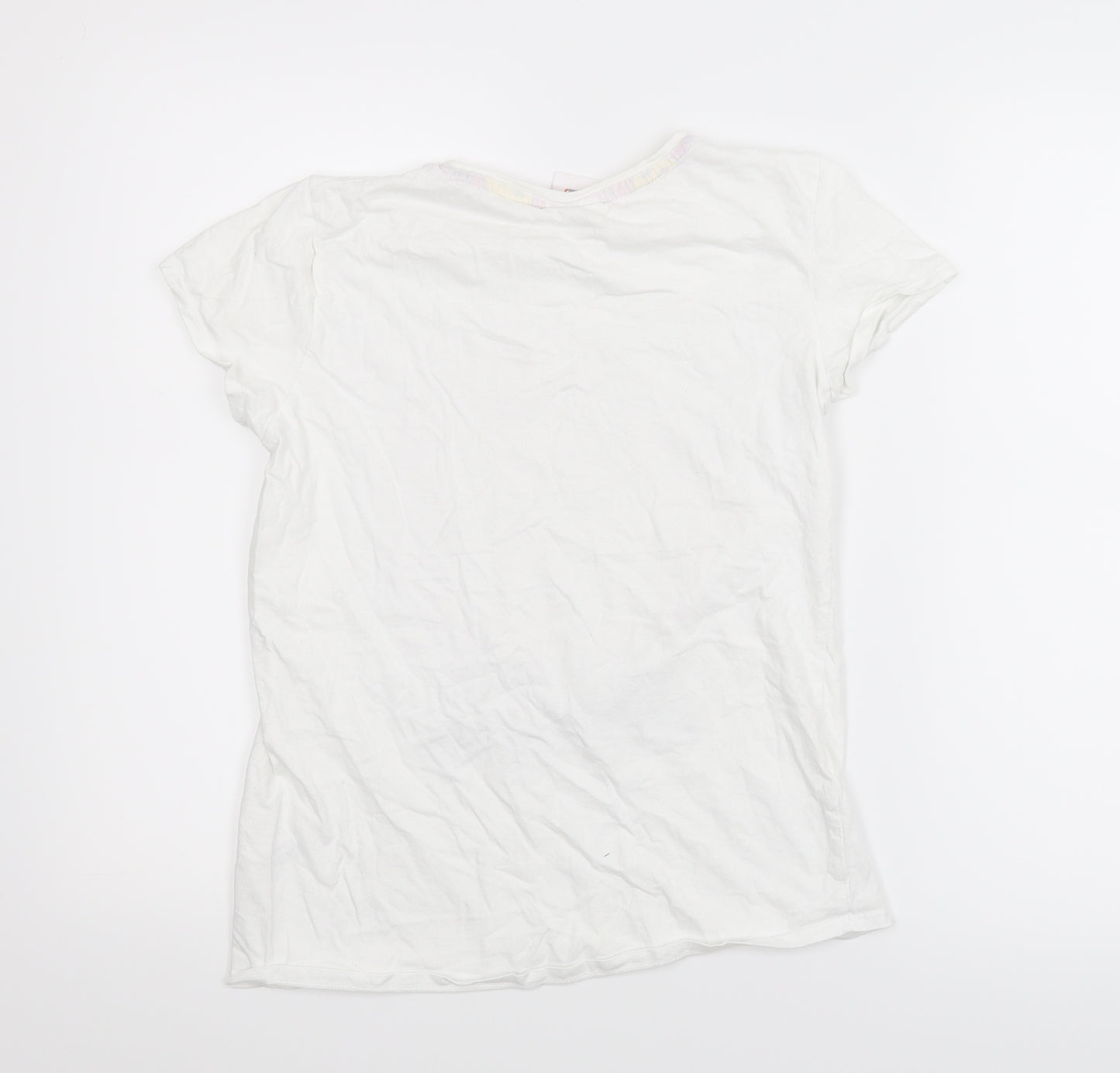 Emoji Girls White   Basic T-Shirt Size 12-13 Years