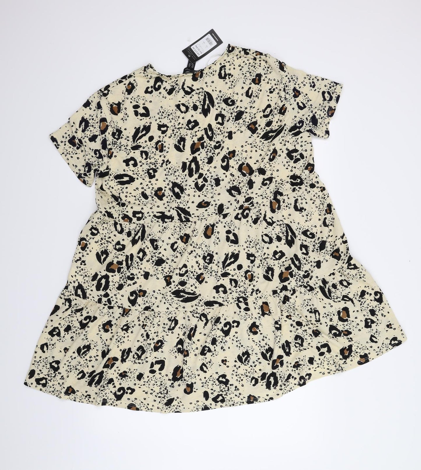 New Look Womens Beige Animal Print  A-Line  Size 16