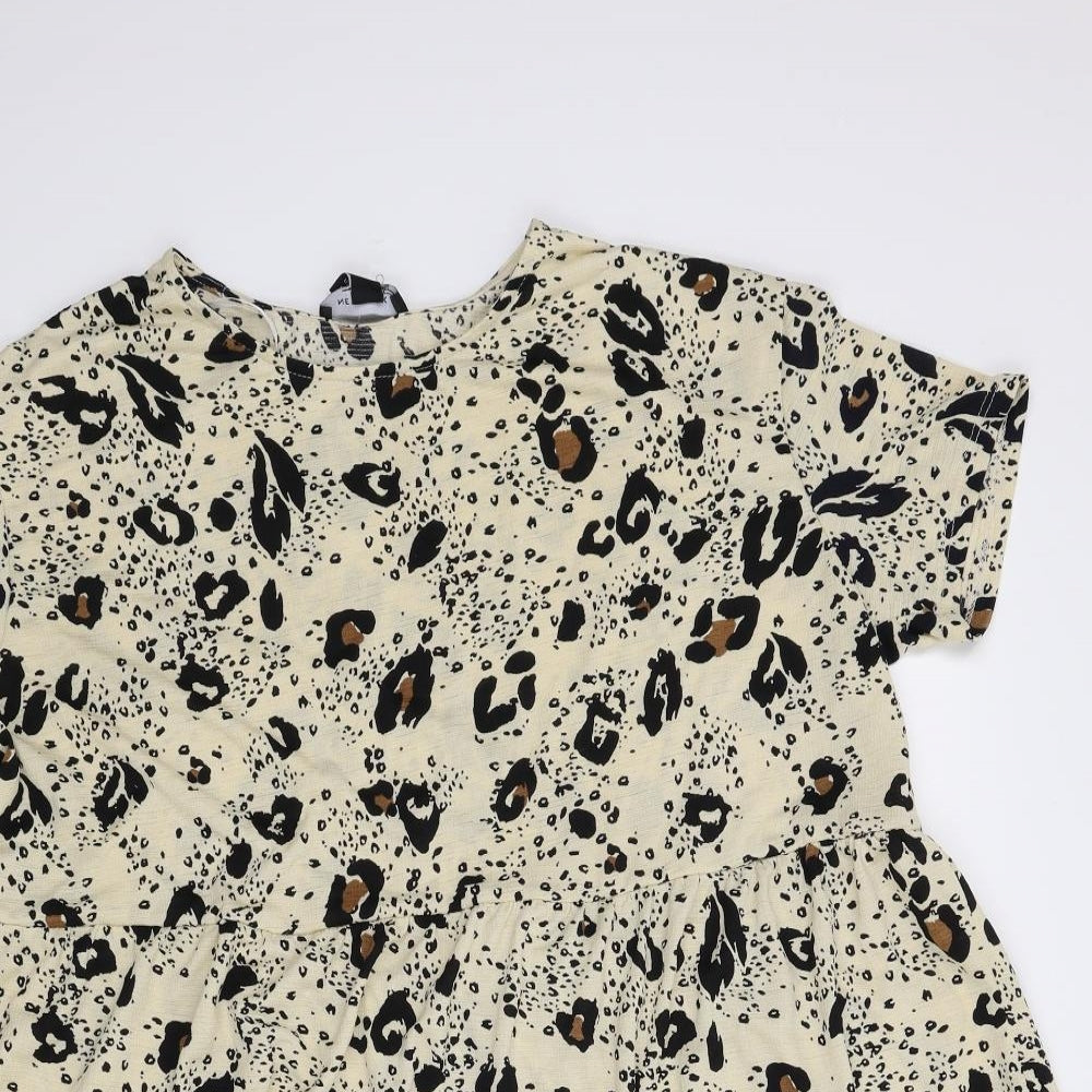New Look Womens Beige Animal Print  A-Line  Size 16