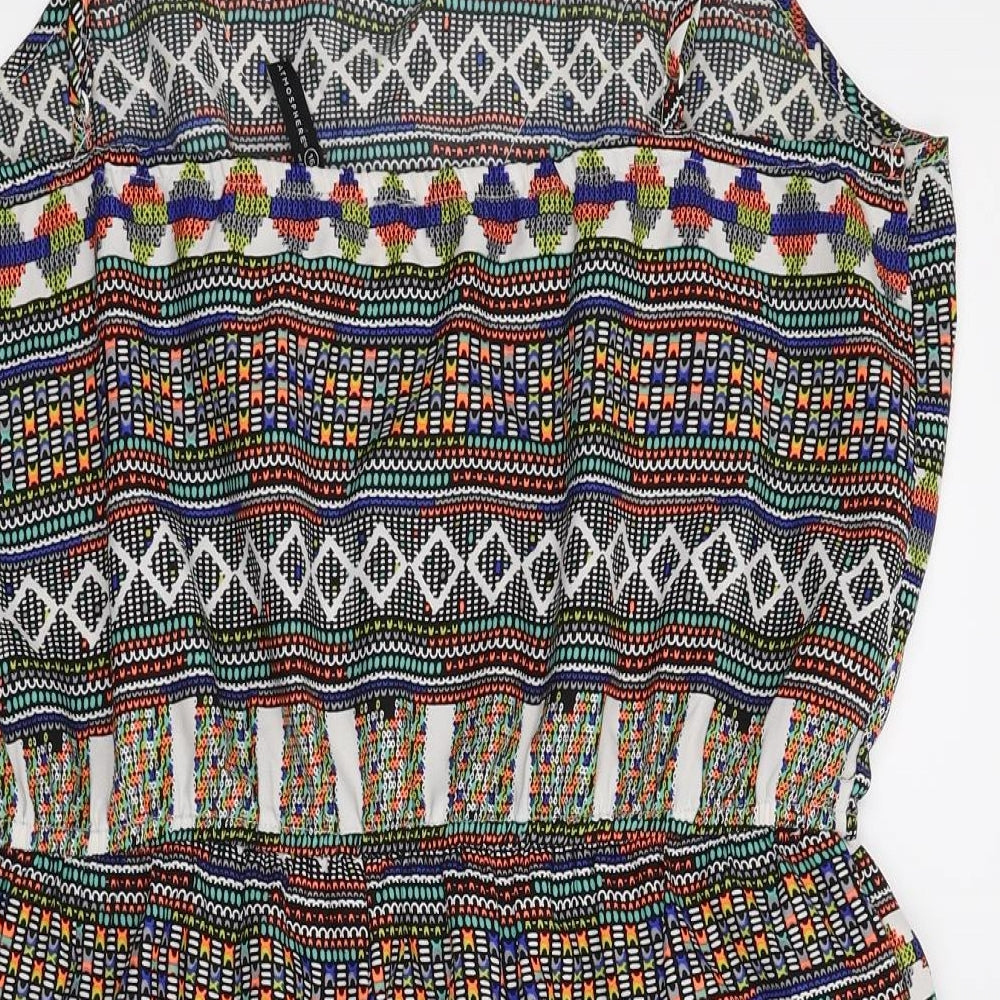 Atmosphere Womens Multicoloured Geometric  Romper One-Piece Size 16