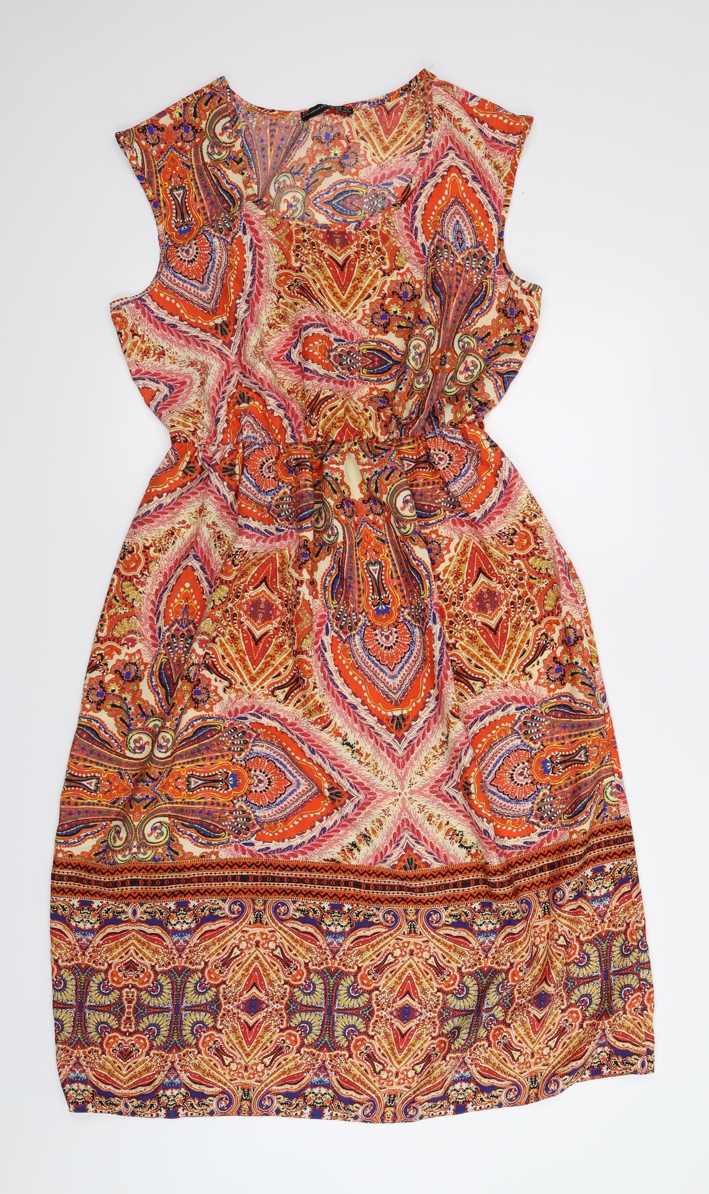 Atmosphere Womens Multicoloured Paisley  A-Line  Size 16