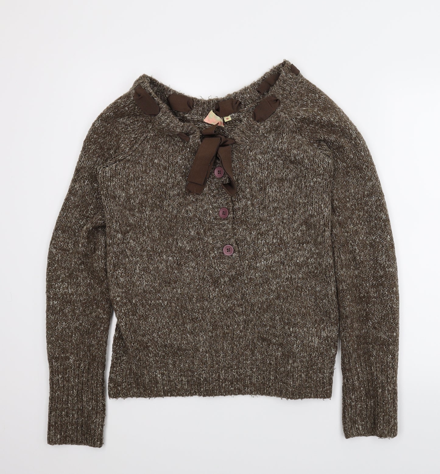 ROXY Womens Brown   Pullover Jumper Size XL