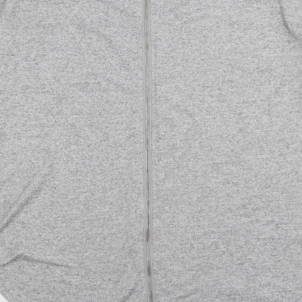 Quiz Womens Grey Animal Print  Full Zip Jumper Size L