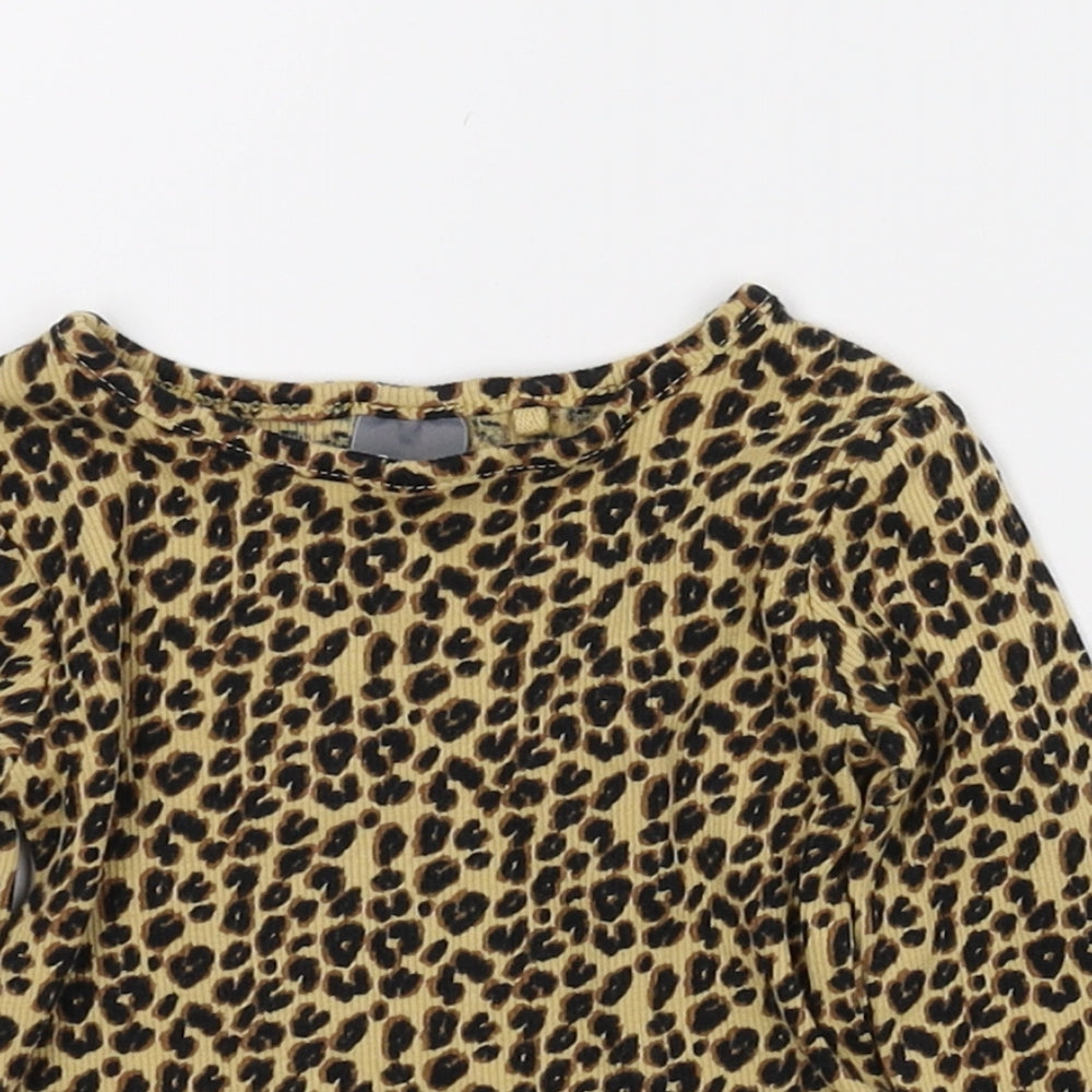 NEXT Girls Multicoloured Animal Print  Basic T-Shirt Size 3-6 Months