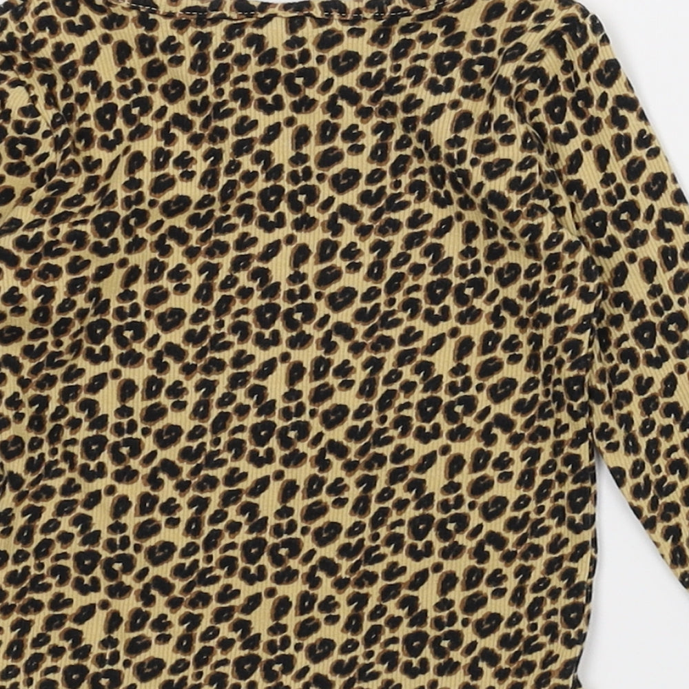 NEXT Girls Multicoloured Animal Print  Basic T-Shirt Size 3-6 Months