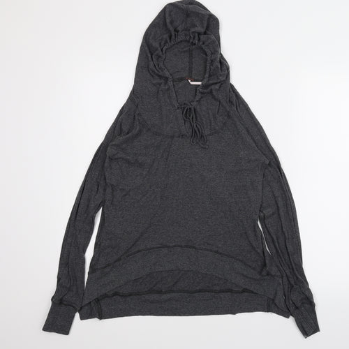 Poof Womens Grey   Pullover Hoodie Size L