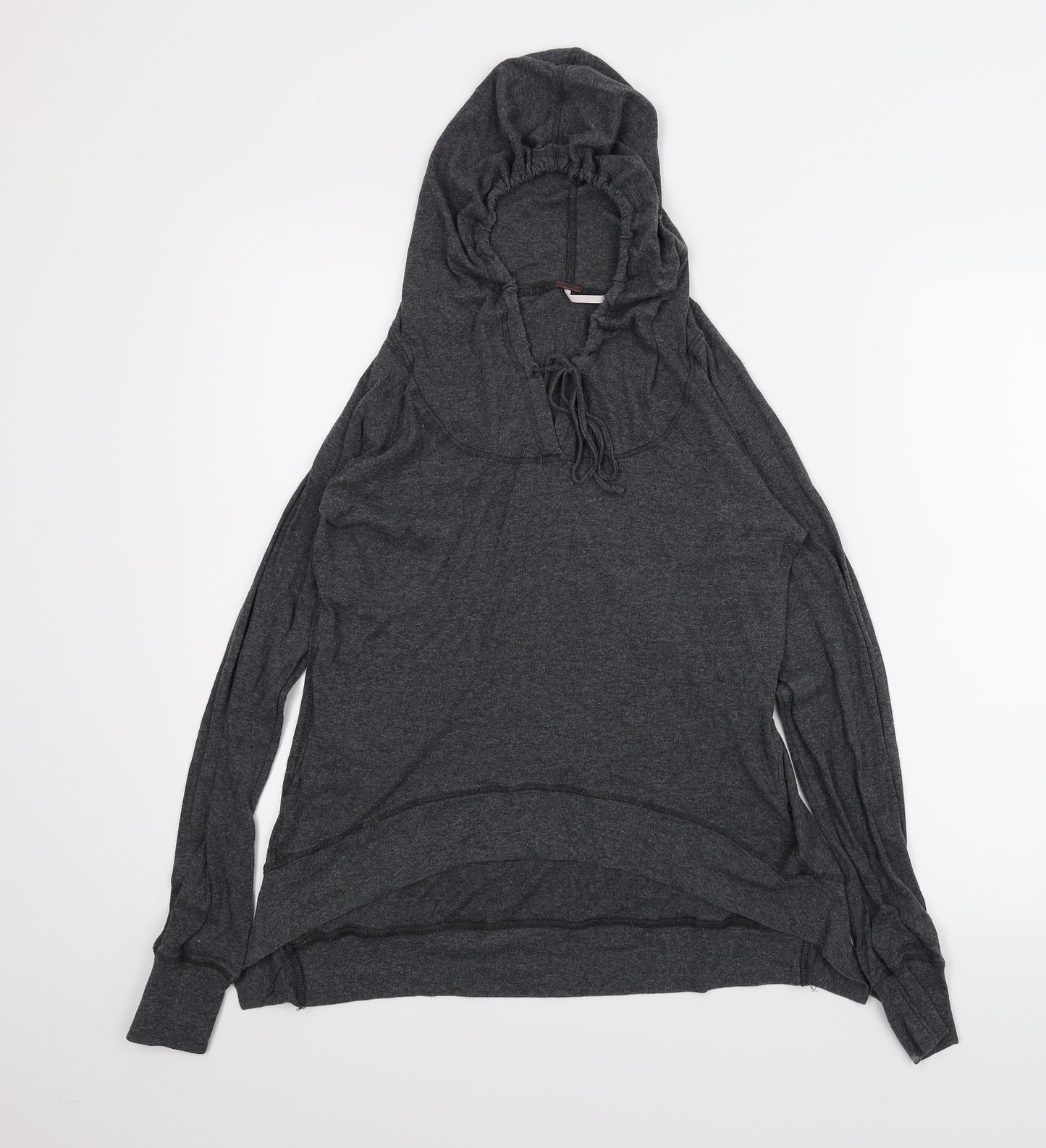 Poof Womens Grey   Pullover Hoodie Size L