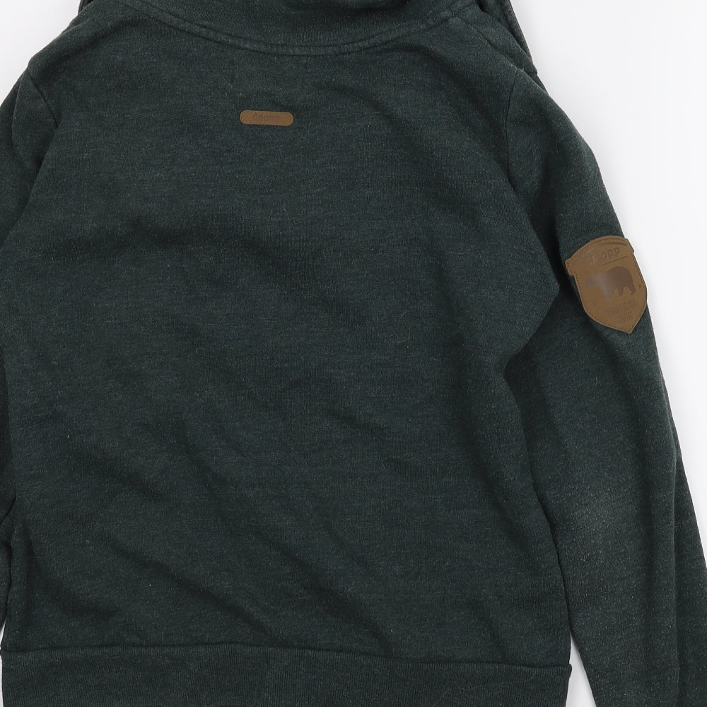 Cropp Womens Green   Full Zip Hoodie Size M  - Zip up hideaway hood