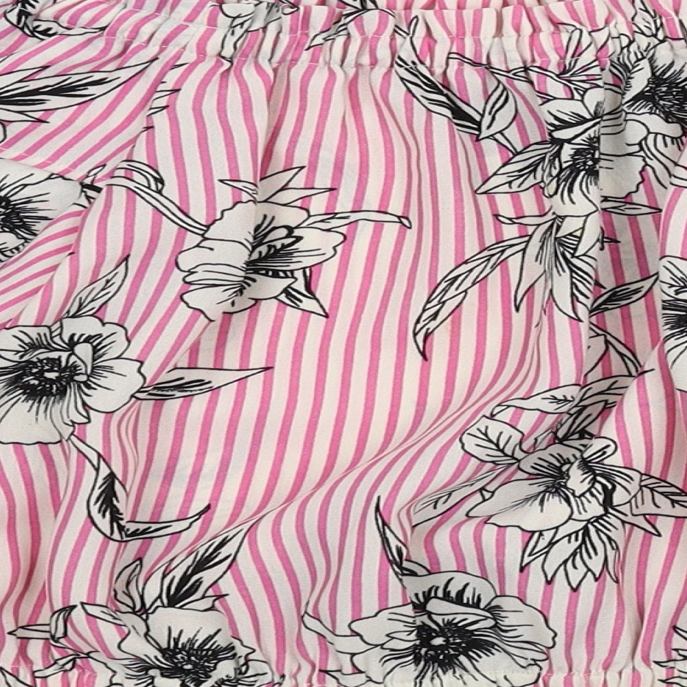 River Island Girls Pink Floral  Basic Blouse Size 11-12 Years
