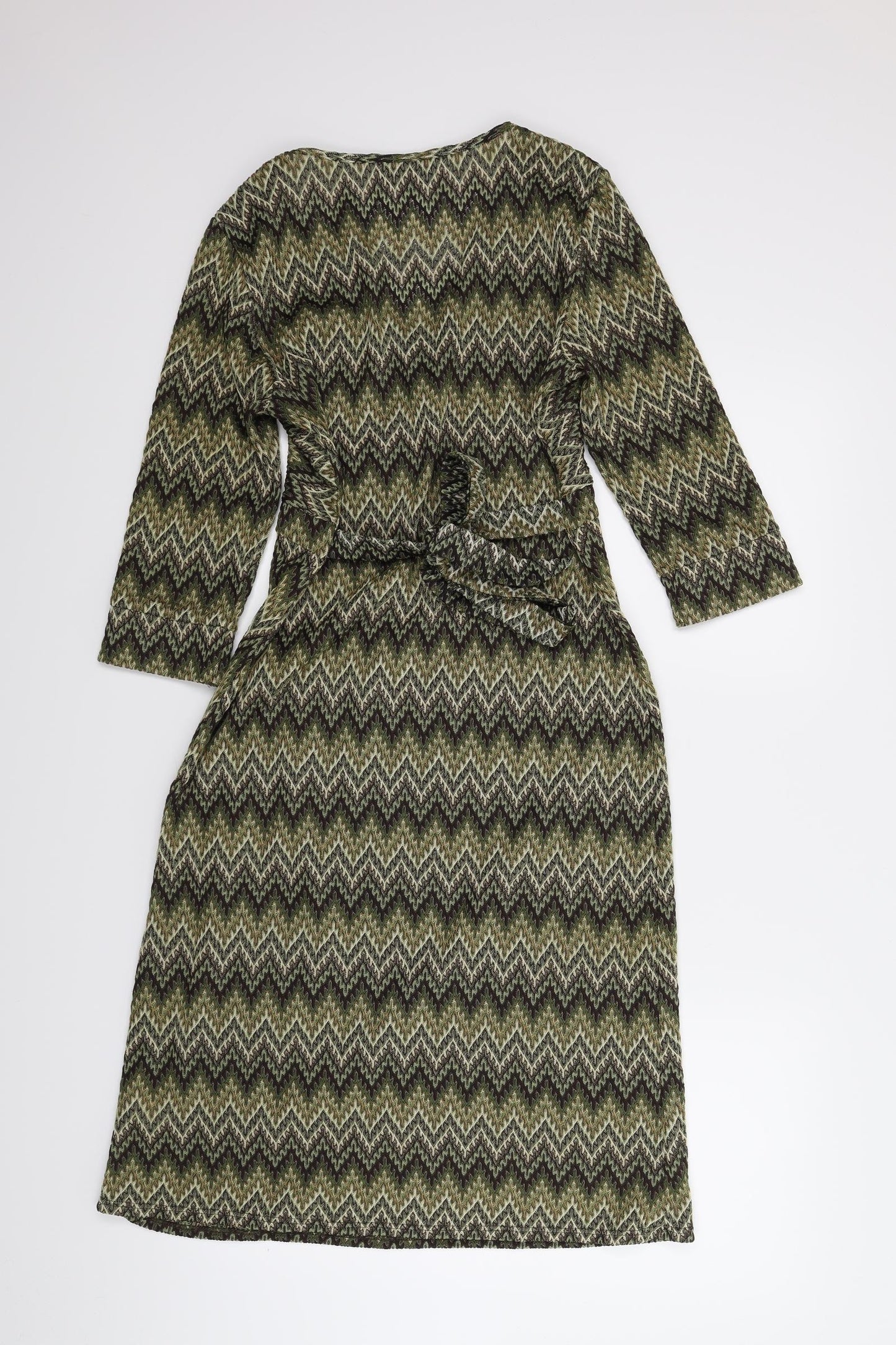 Principles Womens Green Geometric  A-Line  Size 10