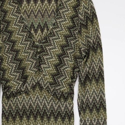 Principles Womens Green Geometric  A-Line  Size 10
