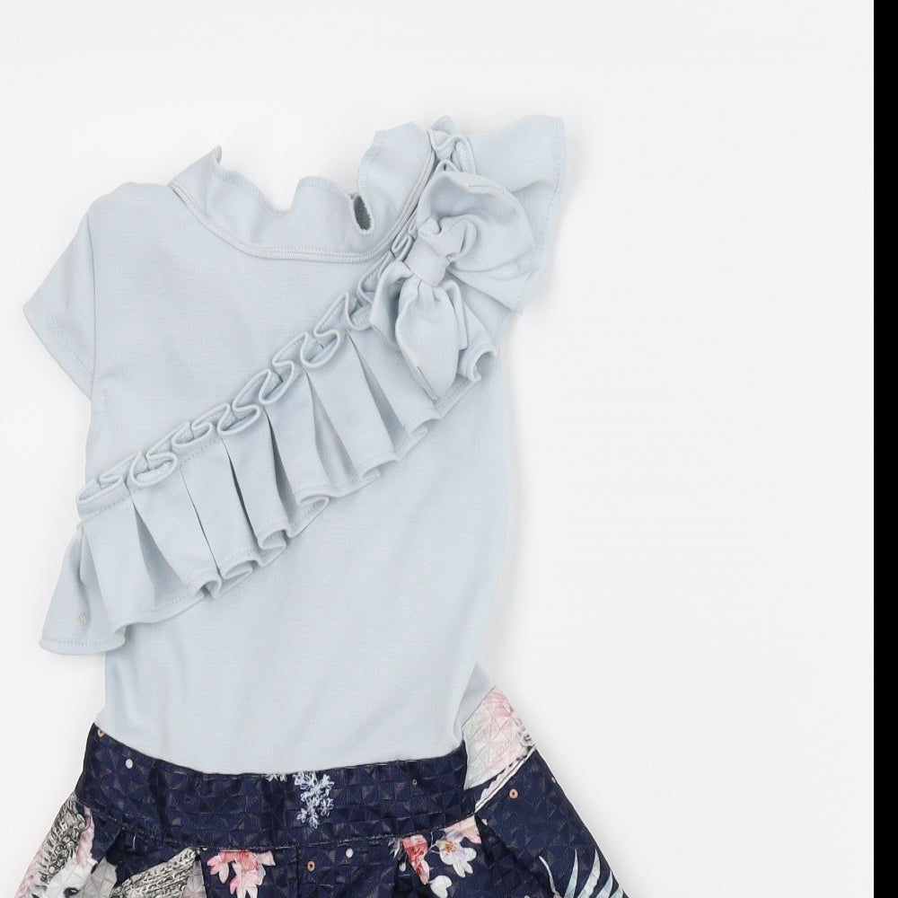 Ted Baker Girls Blue Floral  Romper One-Piece Size 11 Years