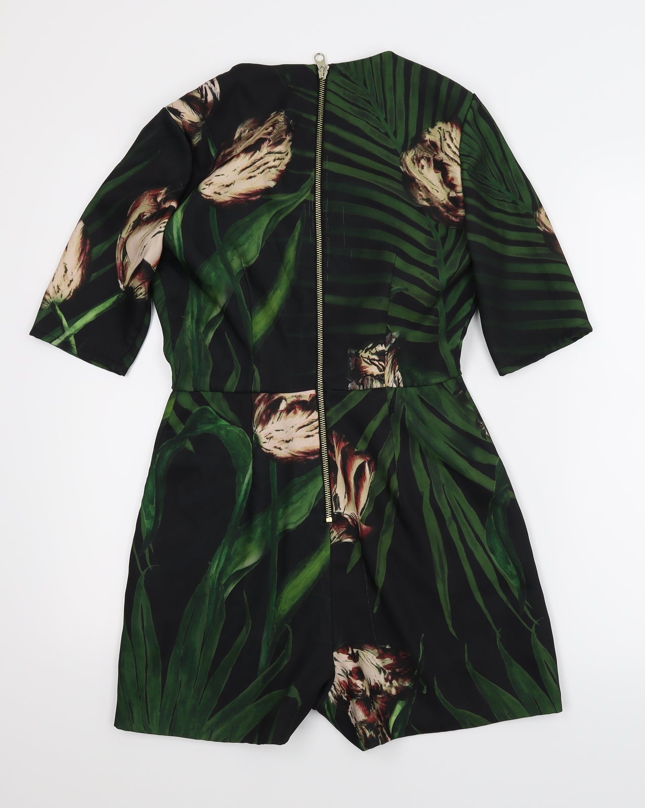 TedBaker Womens Green Floral  Romper One-Piece Size 8