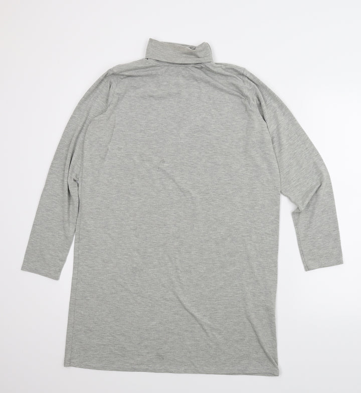 Boohoo Womens Grey Tunic Blouse Size 12