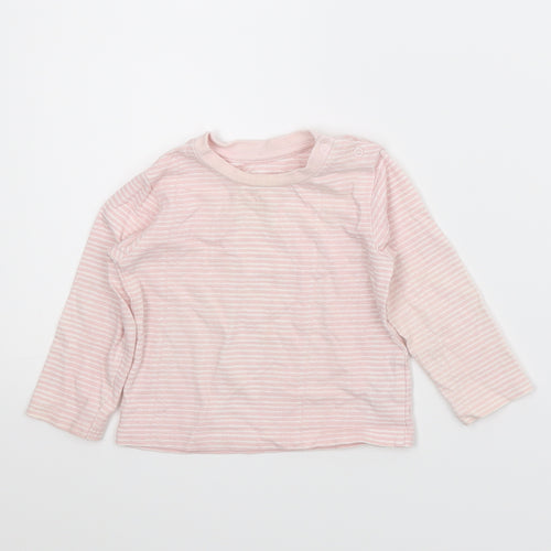 Very Girls Pink Striped  Basic T-Shirt Size 6-9 Months
