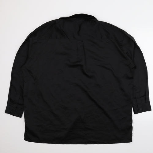Misguided Womens Black   Basic Button-Up Size 16