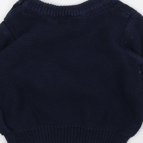 Primark Boys Blue   Pullover Jumper Size 6-9 Months
