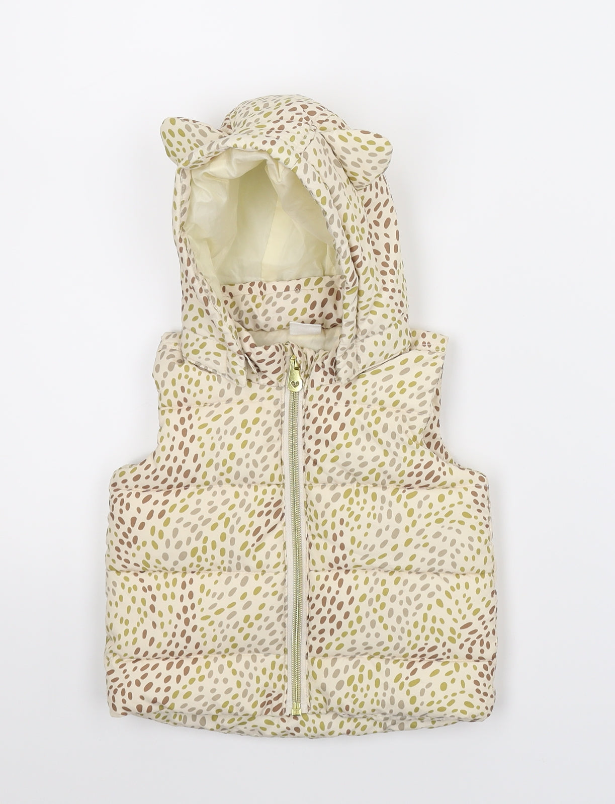 H&M Girls Beige   Gilet Jacket Size 3-6 Months