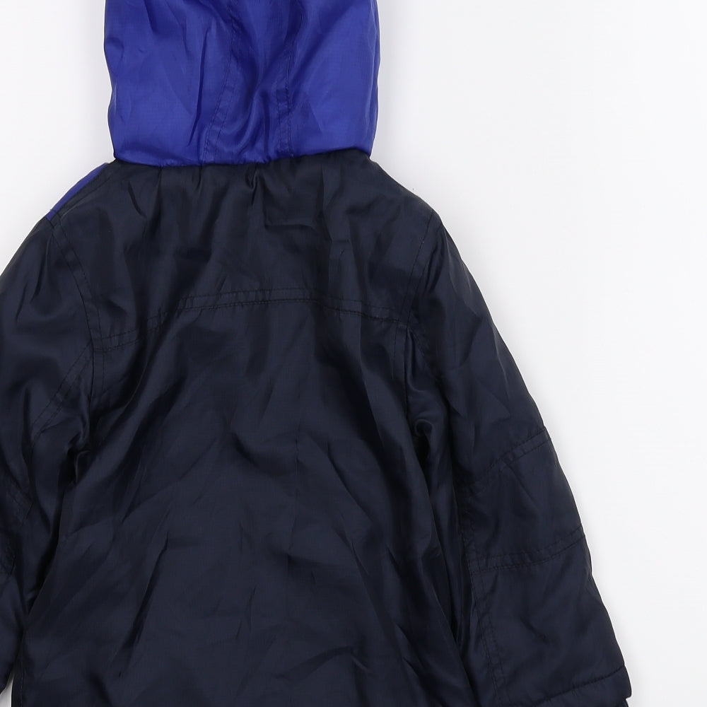 F&F Boys Black   Parka Coat Size 18-24 Months
