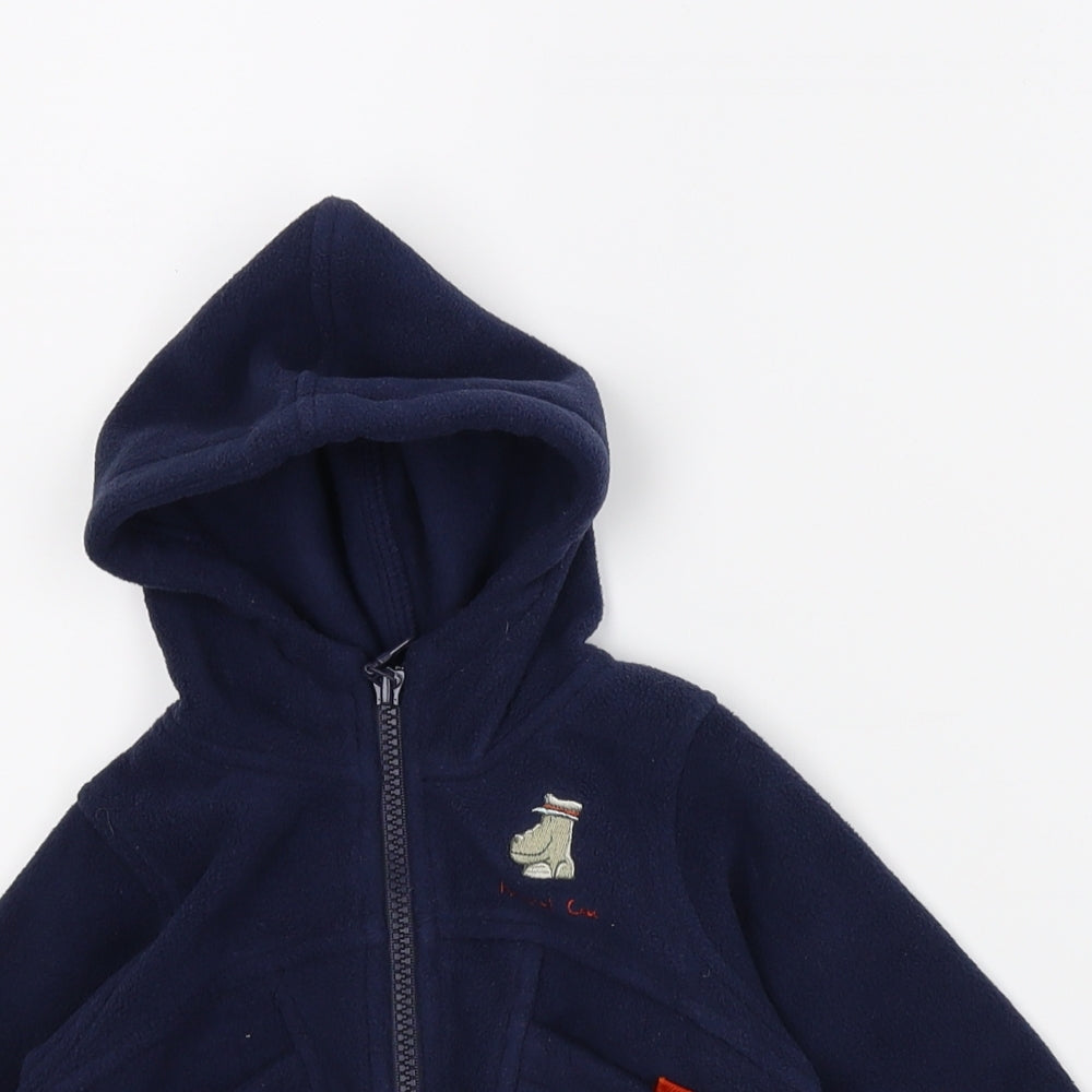 Boots Boys Blue  Fleece Basic Coat Coat Size 3-6 Months
