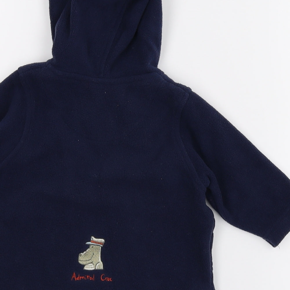 Boots Boys Blue  Fleece Basic Coat Coat Size 3-6 Months