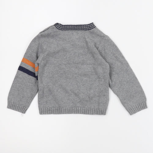 Grain debbe Boys Grey   Pullover Jumper Size 18-24 Months