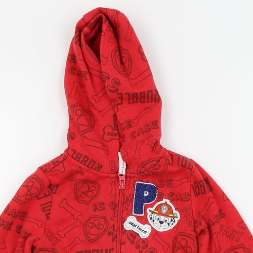 Paw Patrol  Red   Full Zip Jumper Size 12-18 Months