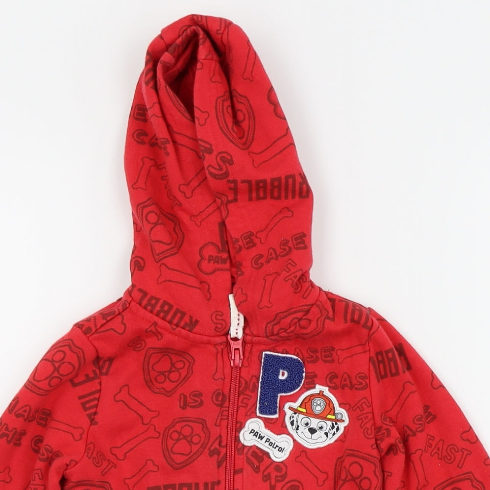 Paw Patrol  Red   Full Zip Jumper Size 12-18 Months