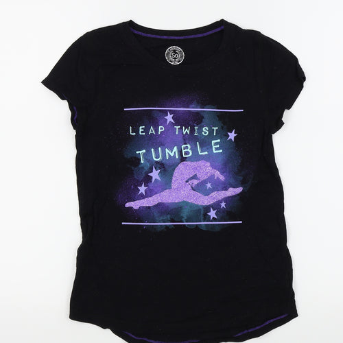 Preworn Womens Black   Basic T-Shirt Size 10