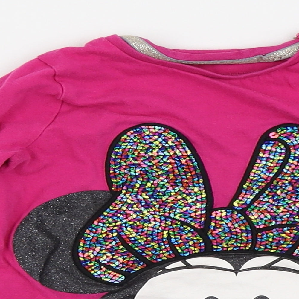 Disney Girls Pink   Basic T-Shirt Size 2-3 Years  - Mini mouse