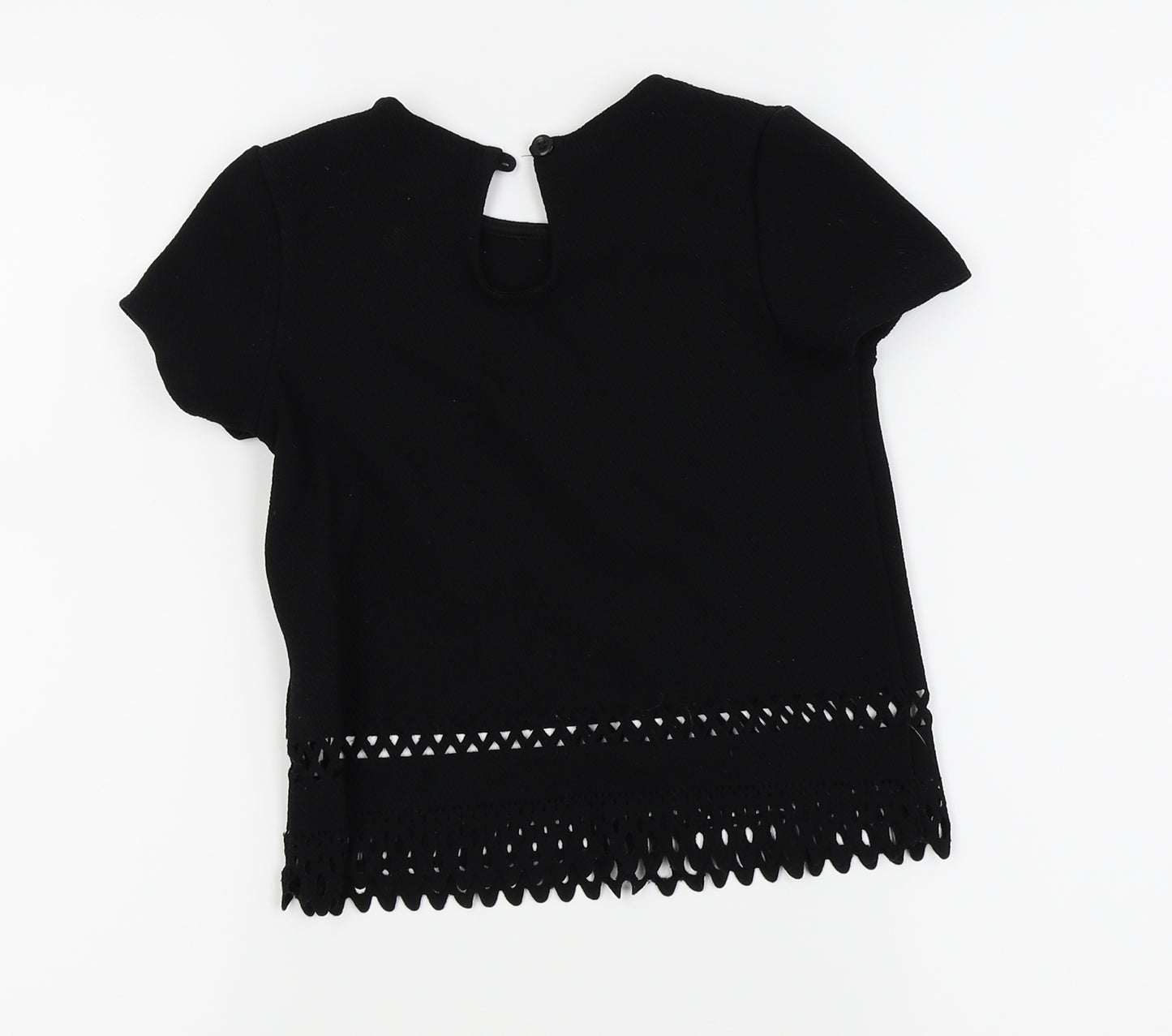 YD Girls Black   Basic Blouse Size 7-8 Years