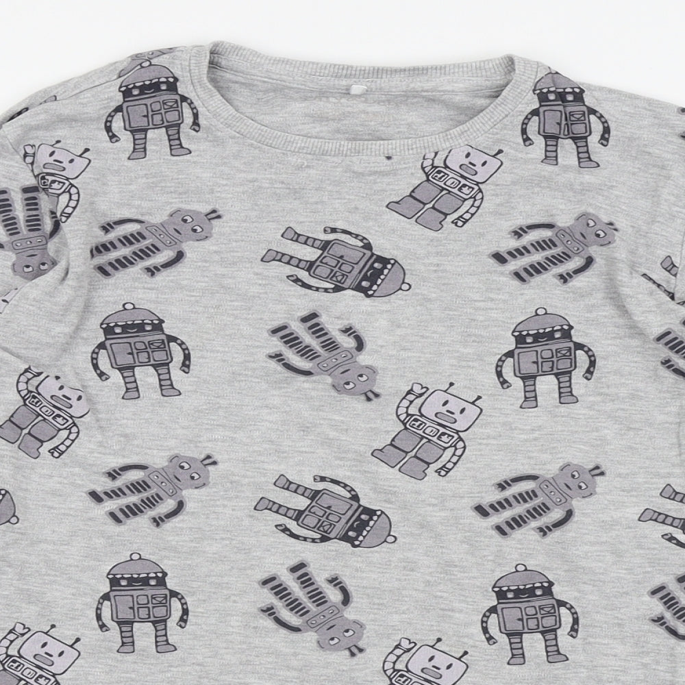 Lily & Dan Boys Grey   Basic T-Shirt Size 11-12 Years
