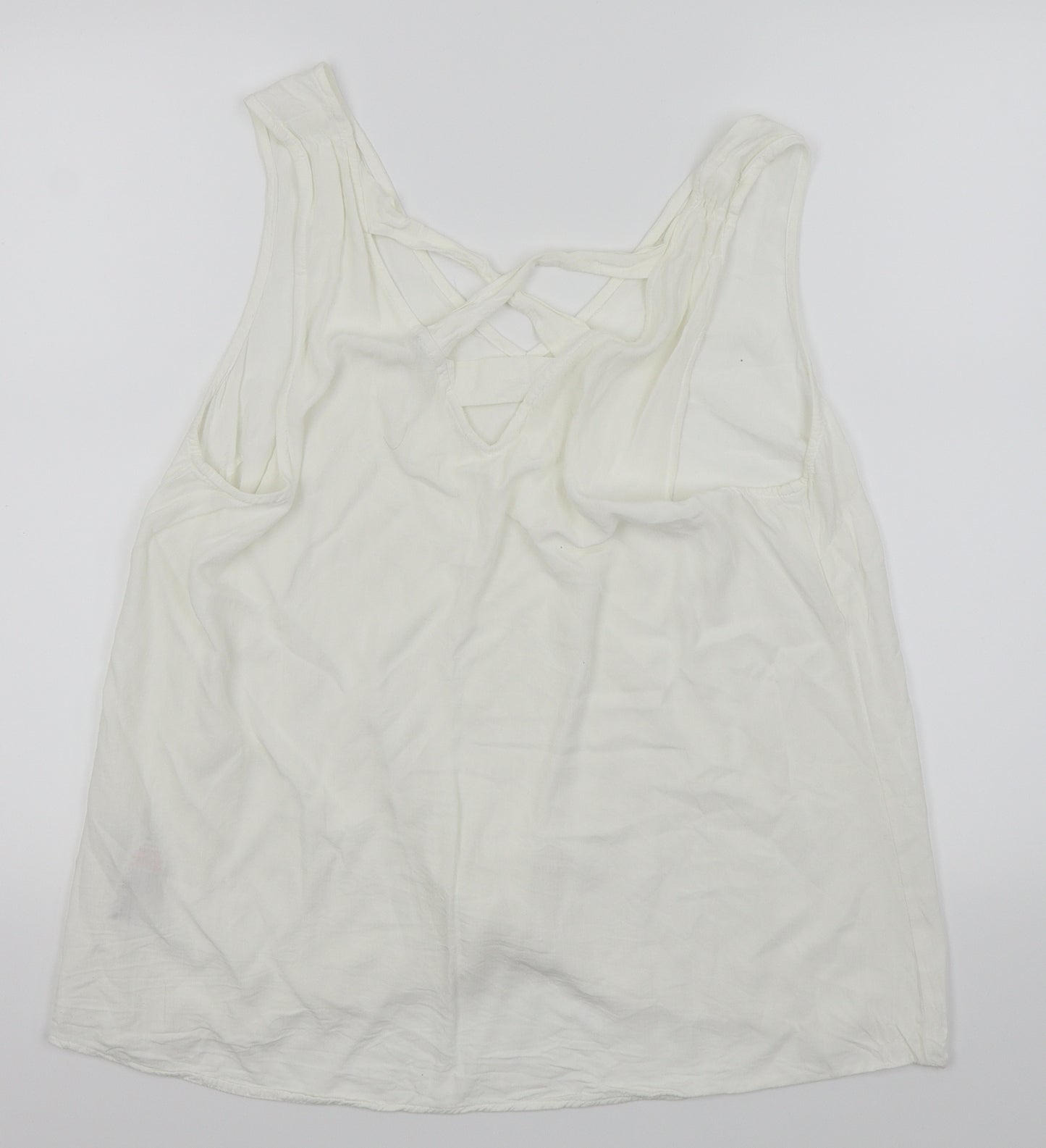 New Look Womens White   Camisole Tank Size 16