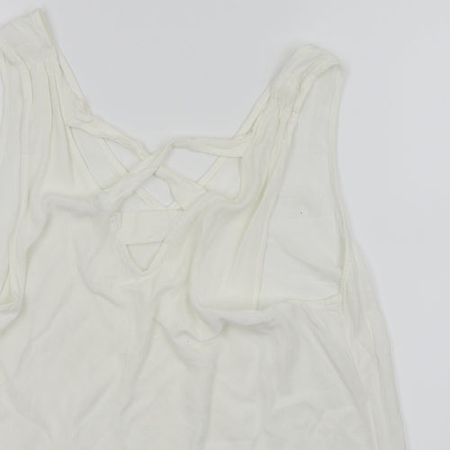 New Look Womens White   Camisole Tank Size 16