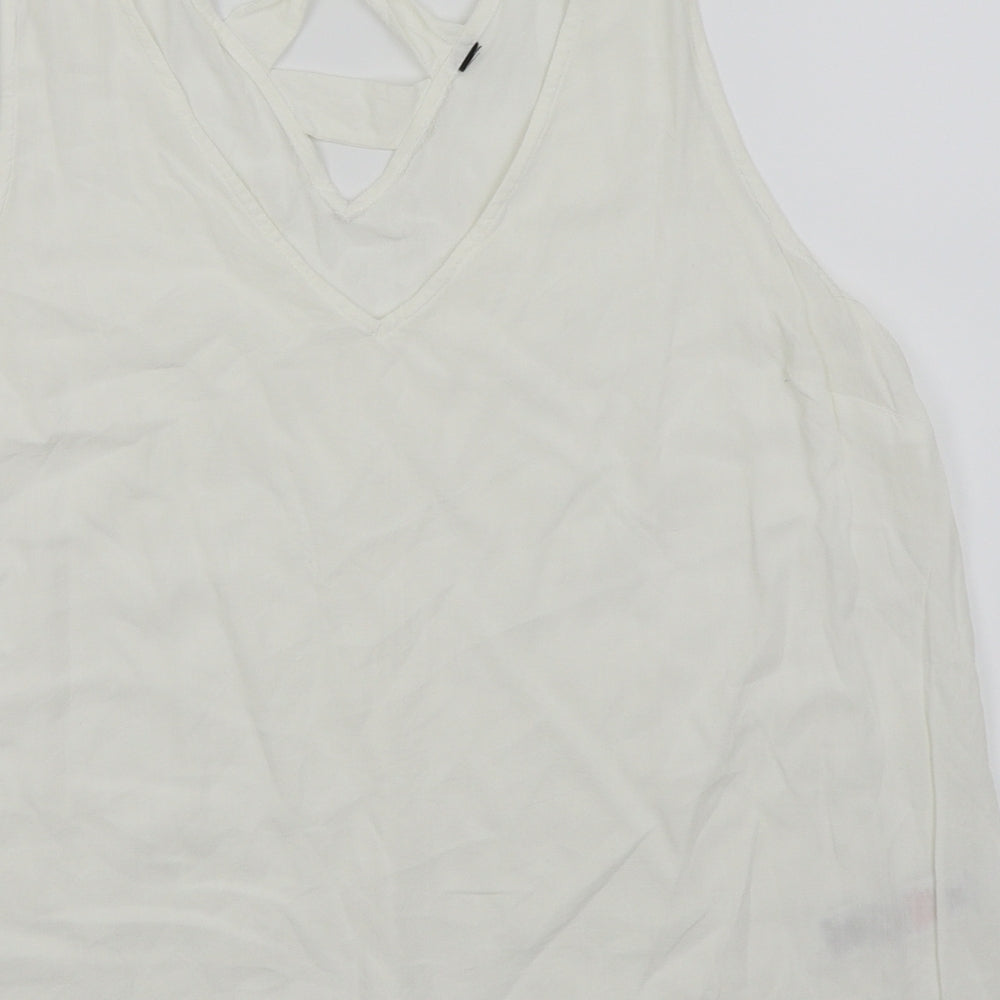 New Look Womens White   Camisole Tank Size 16