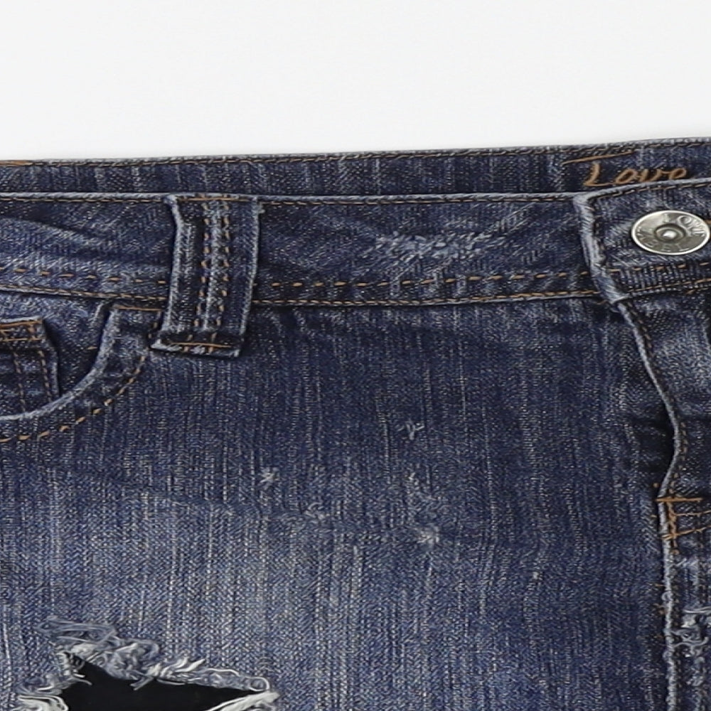 Preworn Womens Blue   Cargo Skirt Size 12  - denim skirt