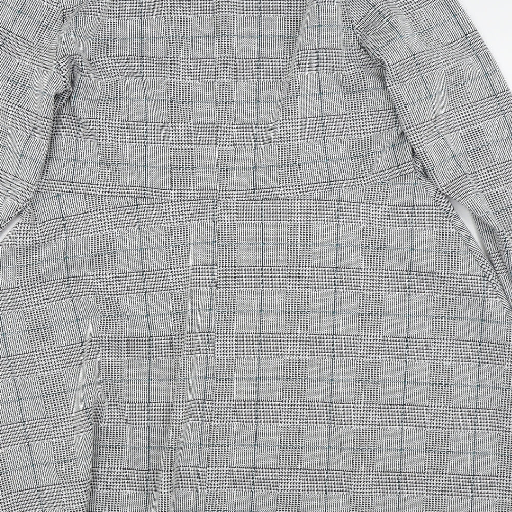 M&S collection Womens Grey Check  T-Shirt Dress  Size 18