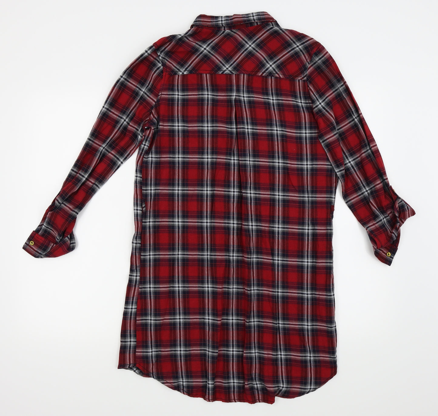 Primark Womens Red Camouflage  Shirt Dress  Size 12
