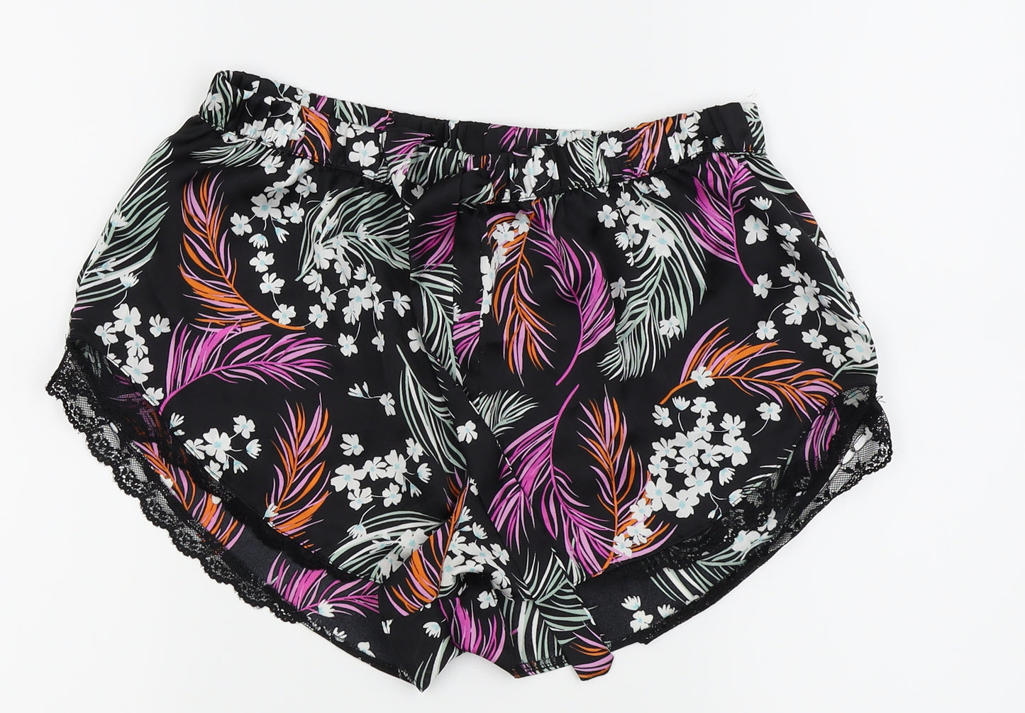 Secret Possessions Womens Black Floral  Cami Sleep Shorts Size 10