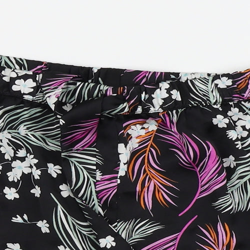 Secret Possessions Womens Black Floral  Cami Sleep Shorts Size 10