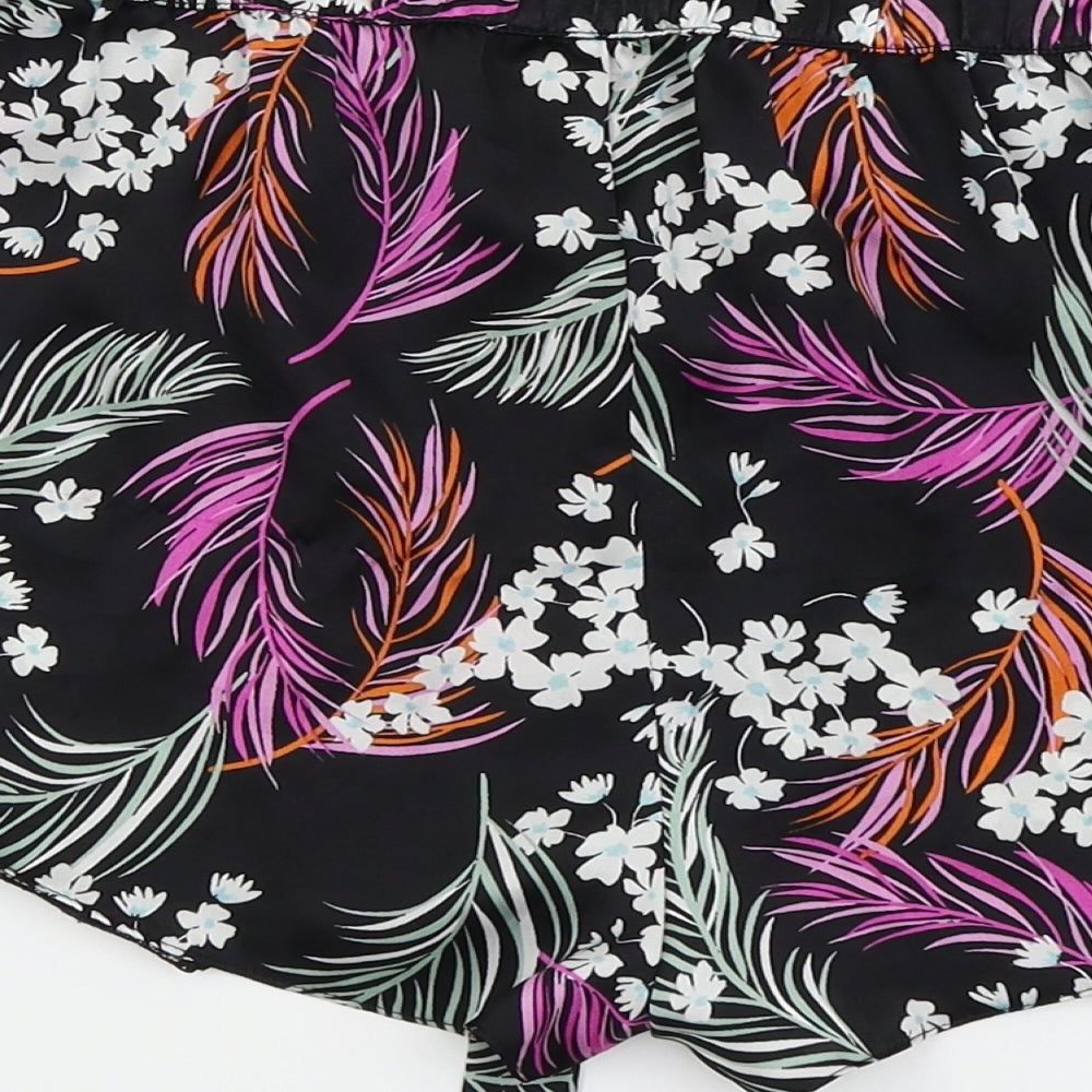 Secret Possessions Womens Black Floral  Cami Sleep Shorts Size 10